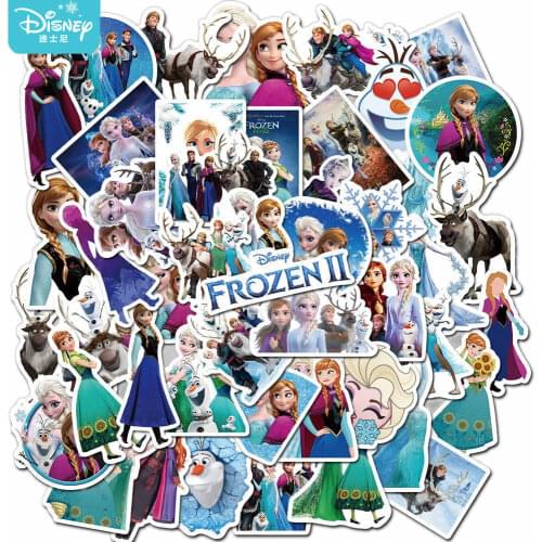 10/30/50Pcs Disney Frozen 2 Stickers Cartoons Cute Girl Kids Guitar Luggage Skateboard Laptop Stationery Waterproof Sticker Toy