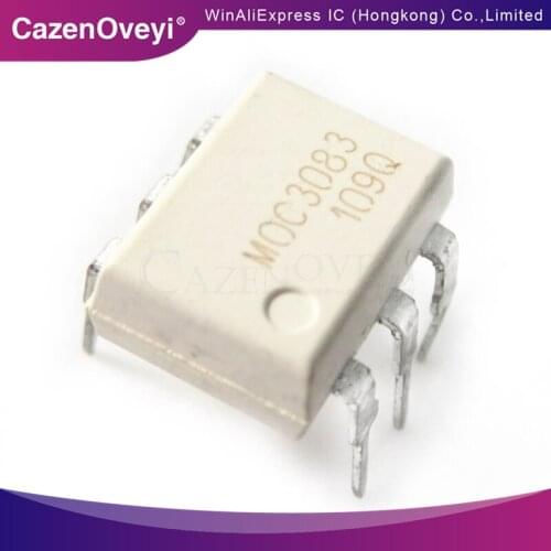 10pcs/lot MOC3083 M0C3083 EL3083 DIP-6 Triac & SCR Output Optocouplers 800VDRM IFT=5mA 6 Pin Optocoupler New original In Stock