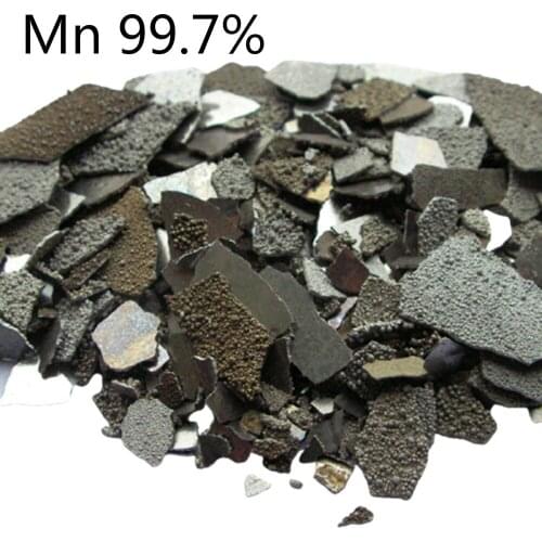 100g 99,7% Manganese Metal Flakes - Pure element 25 sample