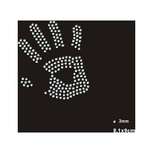 2pcs/lot HAND hot fix rhinestone transfer motifs iron on transfers motif strass iron applique patches