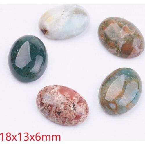 20pcs/lot Soomth Oval Natural Moss Agate Cabochons Mixed color of random Polishing Cabochons, 8x6~6.5x3mm; 18x13x6mm; 20x15x5mm