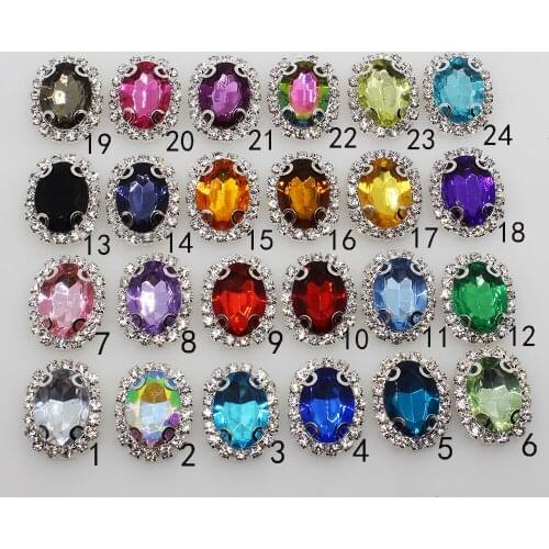 2021 20*25mm Silver/Gold Rectangle Acrylic Sewing Handwork Buttons Decoration Mix ColorMetal Buttons For Clothing 10pcs/Lot