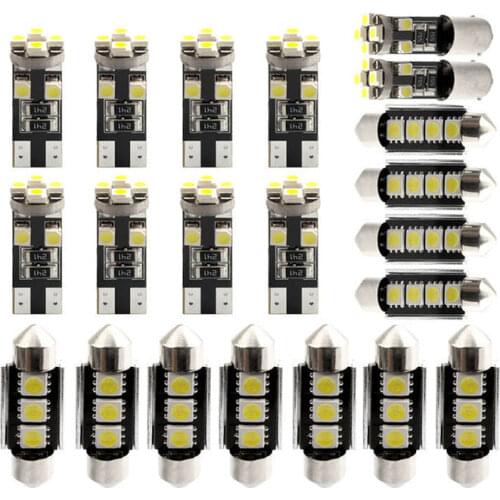 21pcs Universal Car LED Interior Light Dome Map Lamp Kit License Plate Light Bulbs For BMW E46 Sedan M3 1999-2005 Led Light Bulb