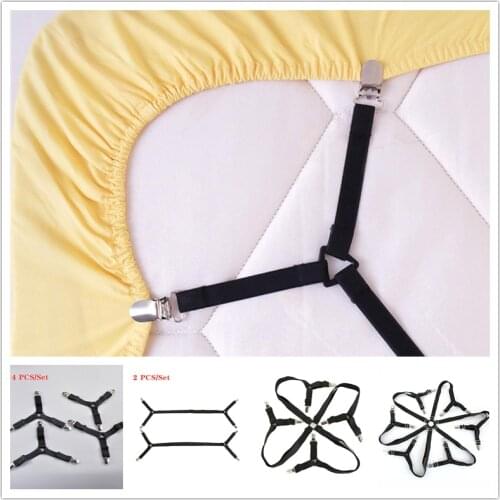 3/4/8/12 Heads Bed Sheet Clip Bed sheet Belt Fastener Mattress Elastic Adjustable Non-slip Clip Blanket Gripper White and Black