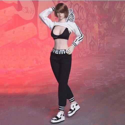 3 Color 1/6 Sexy Female Sportswear Women Yoga wear Street Dance Set Clothes Set For 12" Action Figure Body Doll Clothing fitting