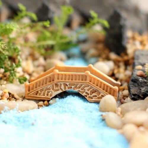 3PCS Vintage Resin Bridge Miniaturas Fairy Garden Ornament DIY Decor Miniatures Dollhouse Home Decoration Accessories Mini Craft