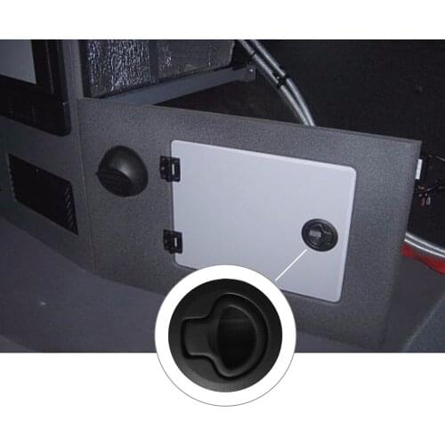 4 Pieces Round Black Nylon 2'' Flush Pull Slam Latch for RV Boat Marine Deck Hatch 1/2'' Door Replacement