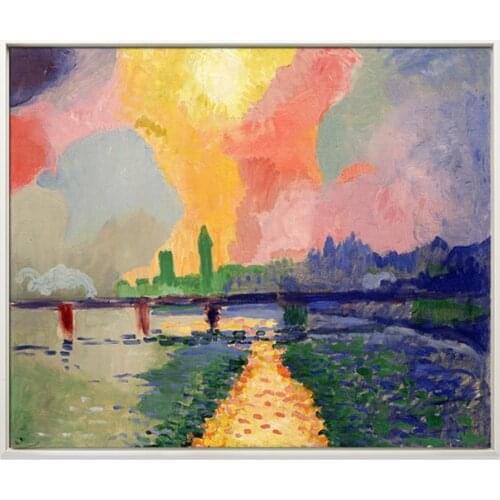 Home Hecor Abstract Colors Unreal Canvas Poster Sunrise Landscape Wall Art Painting Living Room Kinds Room Modern Art painting