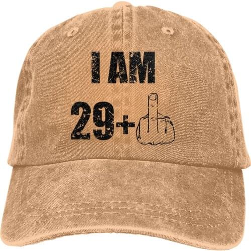 Adjustable Solid Color Baseball Cap I Am 29+1, 30 Years Old Funny Saying Washed Cotton 30 Birthday Born in 1991 Sports Woman Hat