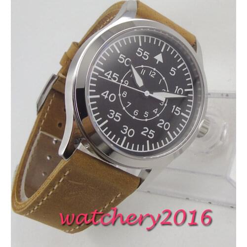 42mm sterile black dial luminous sapphire glass Mechanical automatic mens watch