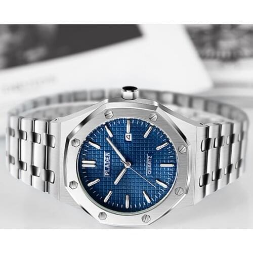 Men Watches Top Brand Luxury Mens Watch Fashion Waterproof Stylish Business Steel Wristwatch Auto Date Dive Clock Dropshipping