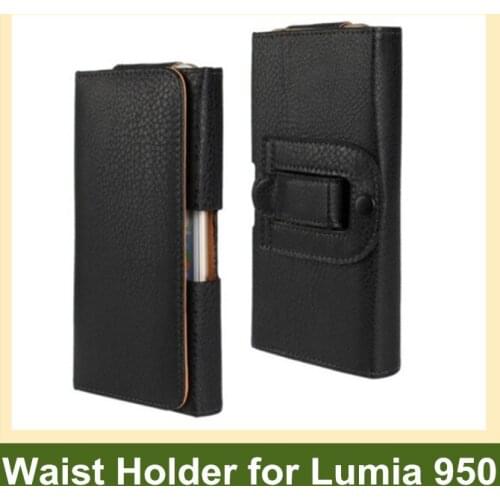 Popular PU Leather Waist Holder Flip Cover Pouch Case for Microsoft Lumia 950 XL 950 Drop Shipping