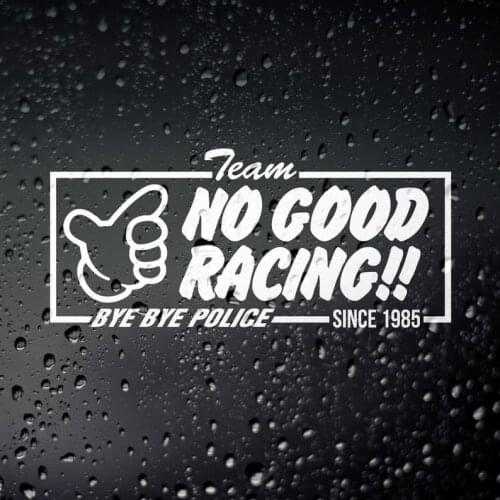 Black/Silver No Good Racing Text Car Sticker Fashion Design Window Decals Car Stickers Waterproof Removable S552
