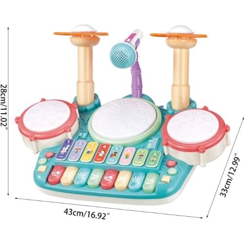 Children Musical Instrument Toy Electronic Piano Keyboard Xylophone Drum Toys 77HD
