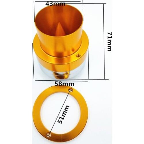 I KEY BUY 1piece 2 inch 58mm 300W 4 Ohm Horn Tweeter Speaker Car Audio Hifi System KTV Box Treble Parts Golden Black