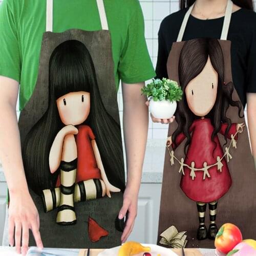 Character Baking Accessories Apron Home Cooking Kitchen Housework Cleaning Antifouling Apron Kitchen Korean Kitchen Supplies