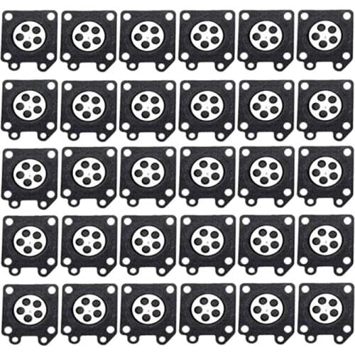 30Pcs Carburetor Parts Chainsaw Carburetor Membrane Pads For Zama Chainsaw Carburetor 2500/3800/4500/5200/5800 Accessories