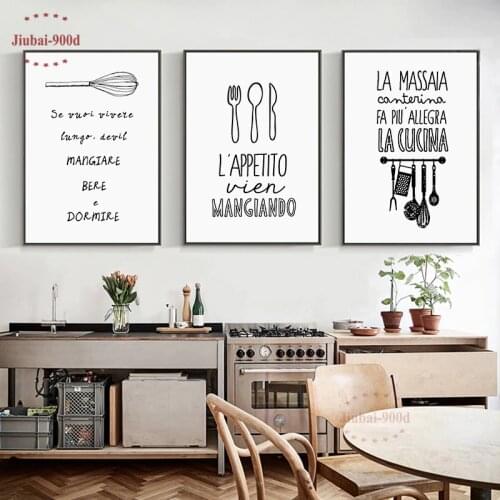 Kitchen Decor English Quote Canvas Painting Wall Art Print Poster Wall Pictures for Home Decoration Giclee Print Wall Decor 102