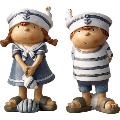 Mediterranean style legged doll ornaments bedroom desktop soft decorations grilled fish shop shelf creative furnishings