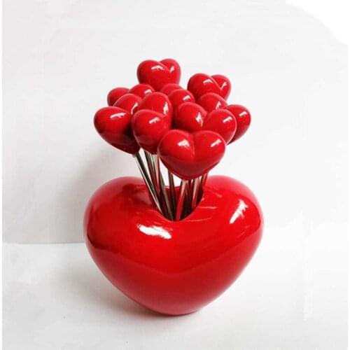 Love Cartoon Animal Food Fruit Forks Snack Dessert Picks for Kids Accessories Kitchen Utensils Wedding Gift