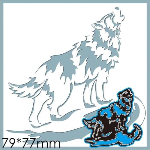 Metal Cutting Dies Wolf New Scrapbook Paper Decoration Template Embossing DIY Paper Card Craft 79*77mm