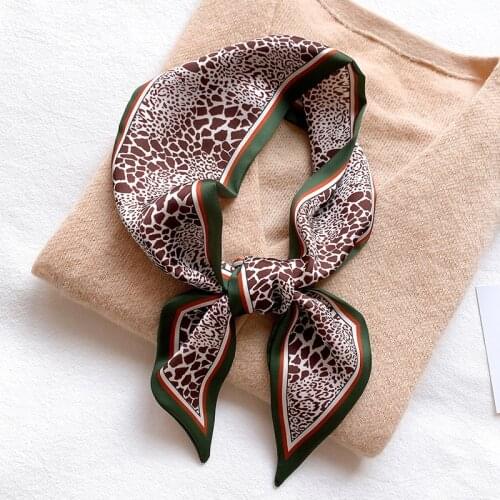 Fashion 2021 Silk Scarf Head Neck scarf Women Headscarf Kerchief Female Bandana Shawl Scarves Office Hijab Bag Dress Foulard