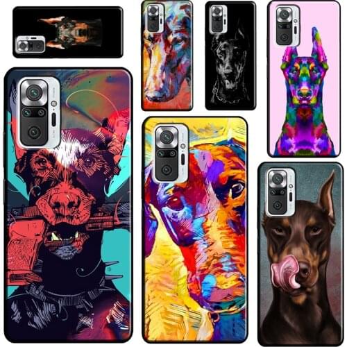 Animals Doberman dog Soft Case For Xiaomi Redmi Note 10 8 9 Pro 8T 9S Phone Cover For Redmi 9 9A 9C 9T 8A K40