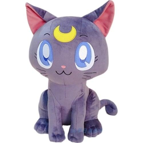 New Kawaii Anime Luna Cat Plush Kids Girls Stuffed Toys For Children Christmas Gifts Big 40CM