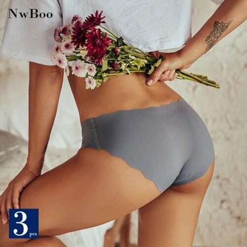 Nwboo 3Pcs/Pack Seamless Panties for Women Soft Smooth Plus Size Ruffle Underwear Female Panty Drop Shipping Sexy Lingerie