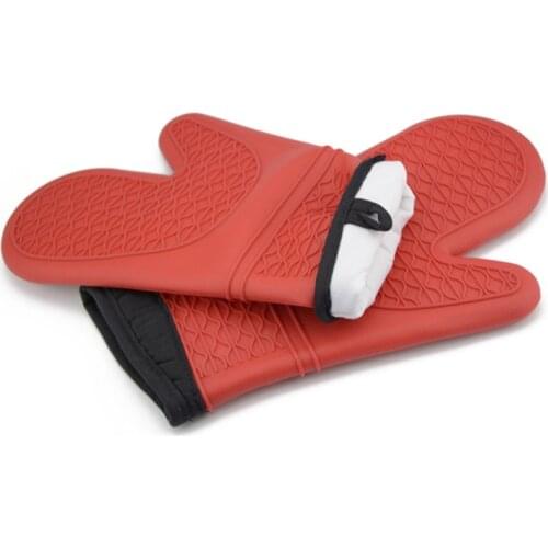 Extra Long Professional Silicone Oven Gloves Flexible Oven Gloves Thickened Silicone Oven Insulation Gloves TS2