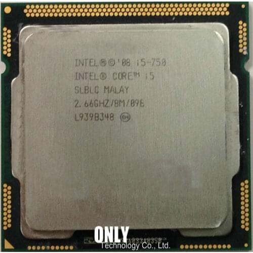 Free Shipping Original Intel I5 750 CPU Core I5-750 processor/ 2.66GHz/ LGA1156 /8MB L3 Cache/ Quad Core/scrattered pieces