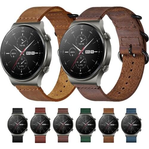 For Huawei Watch GT 2 Pro Genuine Leather strap Band for Watch GT 2e GT2 42mm 46mm & Honor GS Pro Bracelet Watchbands