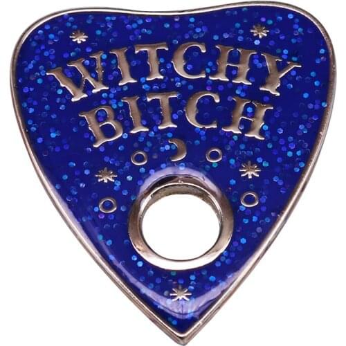 Witchy Ouija Planchette lapel pin shiny divination accessory