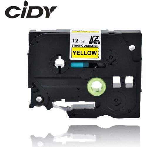 Cidy compatible tze-s631 Tz-S631 tz S631 tze S631 Black on Yellow Strong Adhesive label tape used for brother printer