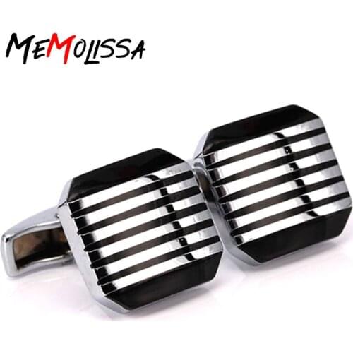MeMolissa Quality Men Cuff Links Vintage Mens Wedding Party Gift Classical Cufflinks engraved silver