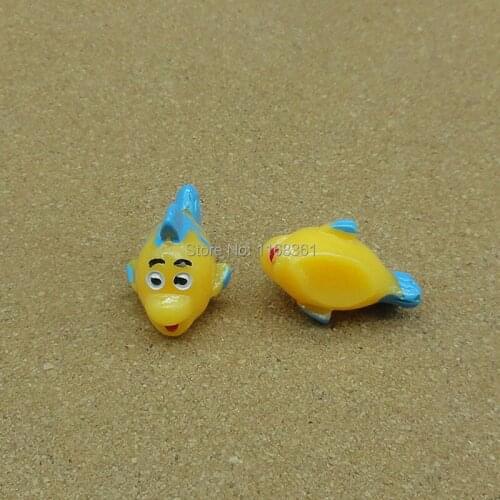 1pcs/lot resin solid yellow fish cartoon 26mm fairy garden gnome moss terrarium decor crafts bonsai home DIY A106-4
