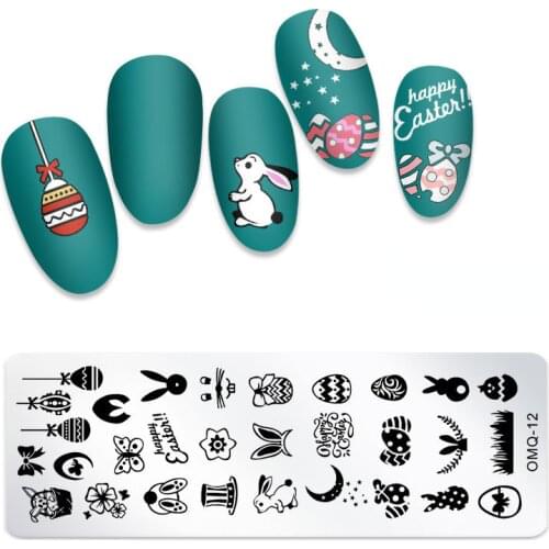 1pc Nail Stamping Plates Irregular Geometry Nail Art Stamp Templates Stencils Design Polish Manicuring Printing DIY Tools Decor