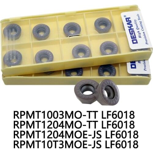 10PCS DESKAR RPMT10T3MOE-JS RPMT08T2MOE RPMT1003MO-TT RPMT1204MOE-JS TNMG160404-MF milling cutter lathe Tools stainless steel