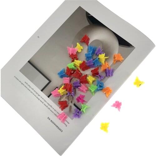 100pcs Butterfly Hair Clips Mixed Color Mini Hair Claws Barrettes Clamps Jaw Headwear Hair Styling Accessories Beauty Tool