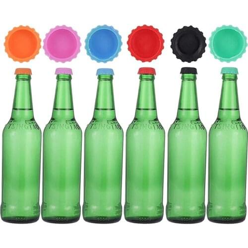 12 PCS/pack New Kitchen Tool Silicone Cap of Beer Bottle Caps Bottle Cap of All Kinds of Drinks The Cover Cap Barware