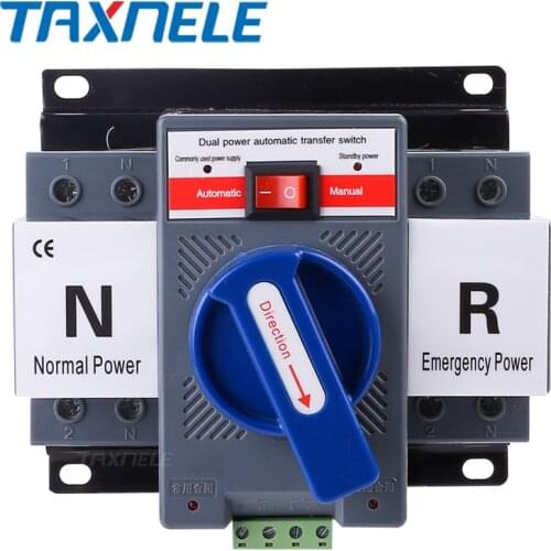 ATS 2P 4P 63A 230V 380V Micro Circuit Breaker Dual Power Automatic transfer switch Auto transfer switch