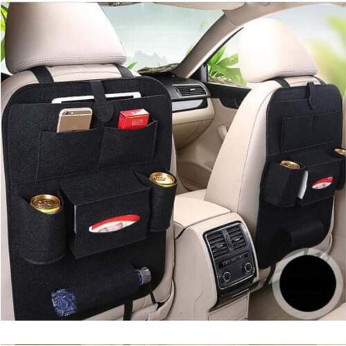 Car seat back storage bag elastic luggage felt storage bag multi-function storage bag hanging car supplies