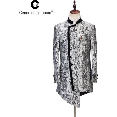 2020 Cenne Des Graoom New Men Sets Latest Design Costume Blazers Pants Tailor-Made Suits Tuxedo 2 Piece For Wedding Party Singer
