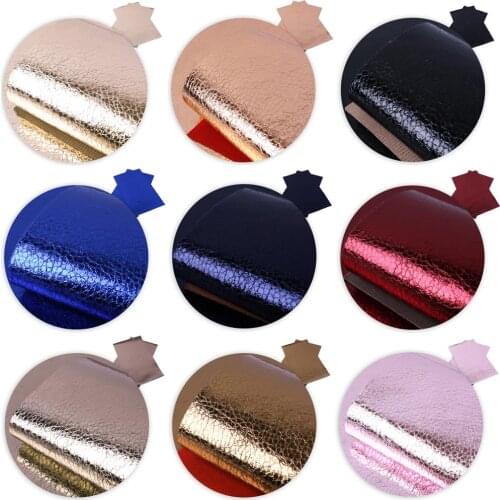 David accessories 20*33cm Lychee burst crack metal Faux Synthetic Leather Fabric,DIY Sewing Knotbow HandBag Shoes Crafts,1Yc4995