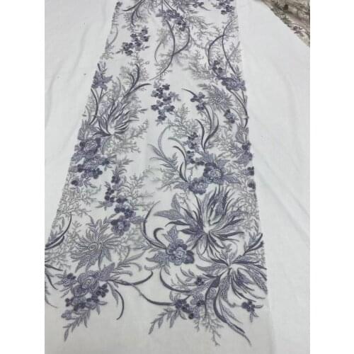 French mesh lace fabrics high quality embroidered SYJ-518683 mesh tulle laces