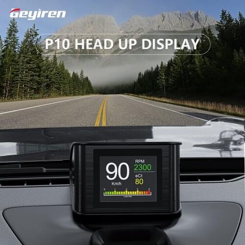 HUD Head-Up Display AIHG Car Speedometer with OBD2/EUOBD Port Smart Digital Projector Speed Alarm Scanner Diagnostic Tool