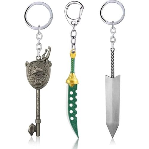 Anime The Seven Deadly Sins Keychains Weapon Escanor Rhitta Key Chain Nanatsu no Taizai Axe Key Ring Escanor Pendant Jewelry