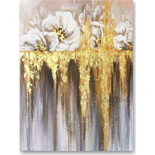 Unframed Abstract 100% Hand Painted Gold Texture Acrylic Painting Latest Design Wall Decor Canvas Art Piece Hot Selling Artwork