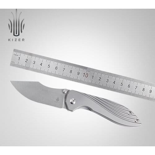 Kizer tactical knife KI4548A1 2020 new stonewashed folding blade knife for outdoor camping hunting