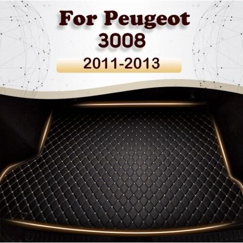 Car trunk mat for Peugeot 3008 2011-2012 2013 cargo liner carpet interior accessories cover